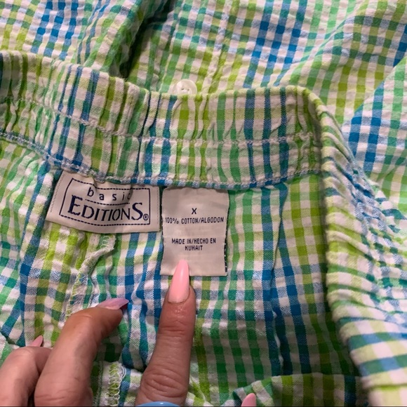 Vintage plaid linen short set - Picture 3 of 5